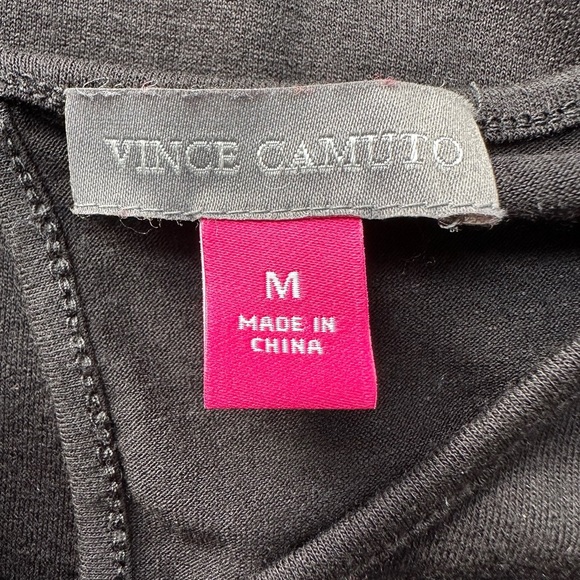 Vince Camuto Black Lace Bell Sleeve Blouse Keyhole Button Back Size Medium - Picture 14 of 16